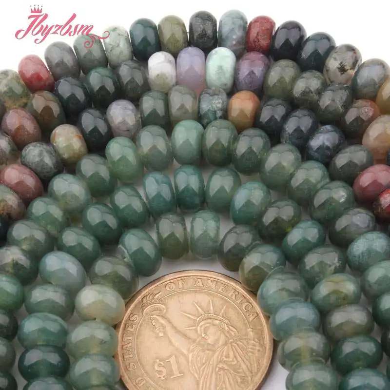 5x8 мм Гладкие бусины из Рондель Агаты натурального камня для самостоятельного