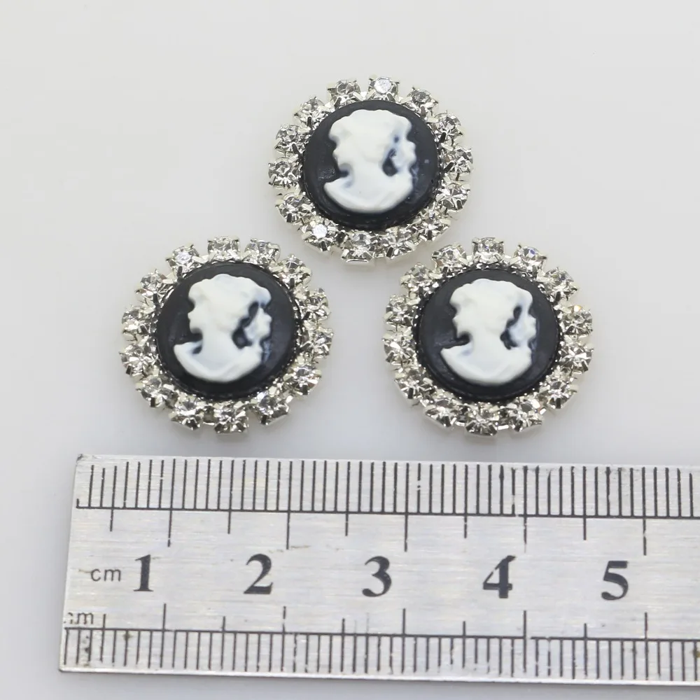 10 шт./Лот круглые пуговицы для волос 20 мм|Пуговицы| |