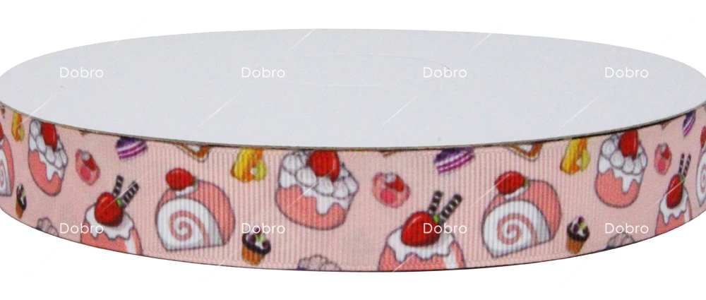 16 вариантов 7/" 22 мм Кекс Конфеты Пончик печатных Grosgrain Ленты для волос DIY детские ремесло украшение партии подарок упаковка - Цвет: C1871