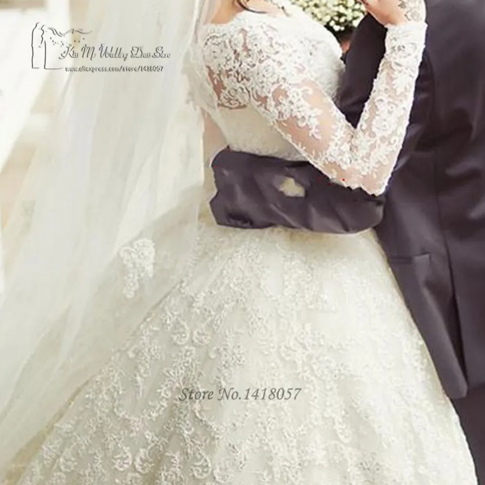 Арабское свадебное платье Турция Пышные свадебные платья с длинным рукавом