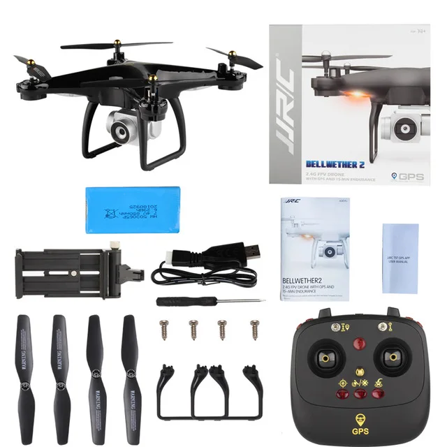 Квадрокоптер JJRC H68G Радиоуправляемый вертолет с камерой 1080P GPS Wi Fi FPV