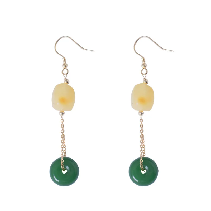 

Retro Beeswax & Glaze Drop Earrings Real 925 Sterling Silver Earrings For Women Girl Original Handmade Earrings Fine Jewelry