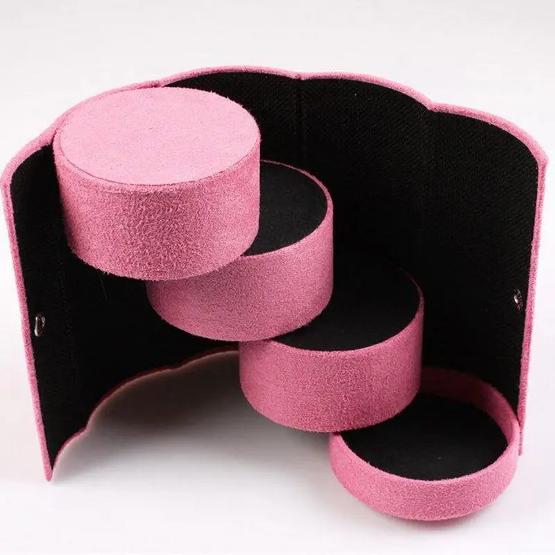 Лидер продаж шикарный бархатный 3-слойный Дорожный Чехол для ювелирных изделий