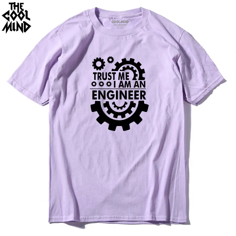 COOLMIND TR0112A, Хлопковая мужская футболка с принтом «TRUST ME I AM AN engineer», повседневная мужская футболка с круглым вырезом, трикотажные топы, футболки