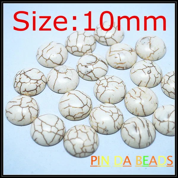 Белый бирюзовый камень кабошон драгоценный в форме монеты модные ювелирные