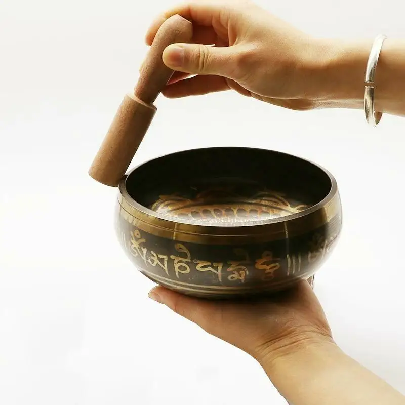 Exquisite Tibetan Bell Metal Singing Bowl Striker Buddhism Buddhist Mediation | Дом и сад