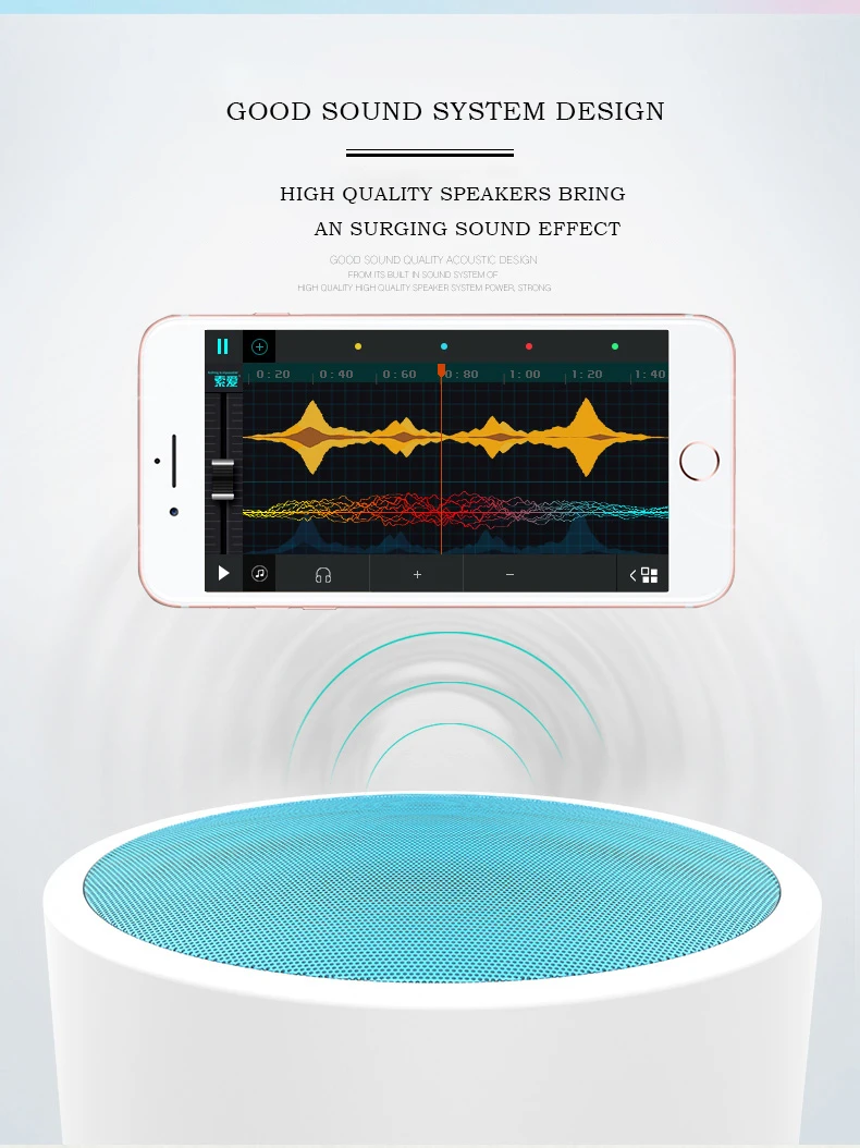 SOAIY S55 Радужный беспроводной Bluetooth динамик Настоящее долгое время воспроизведения 8 часов Высокое качество открытый динамик