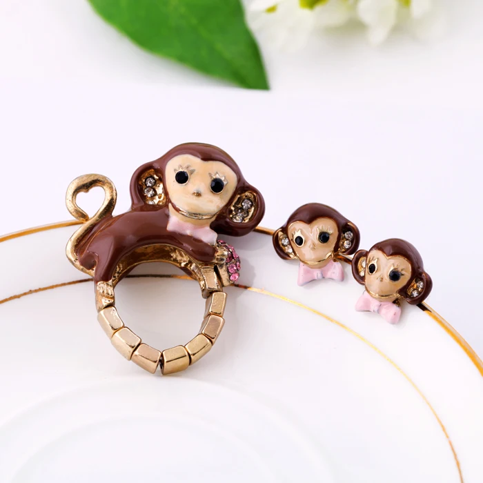 Уникальные разноцветные эмалевые милые маленькие эластичные перстни kissme в виде