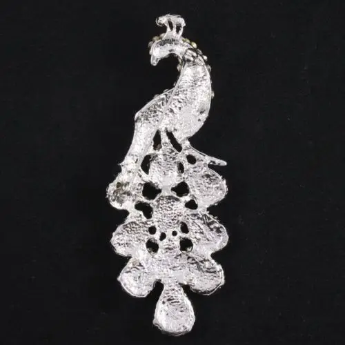 Прозрачные кристаллы из горного хрусталя Птичье животное Броши павлин брошь на