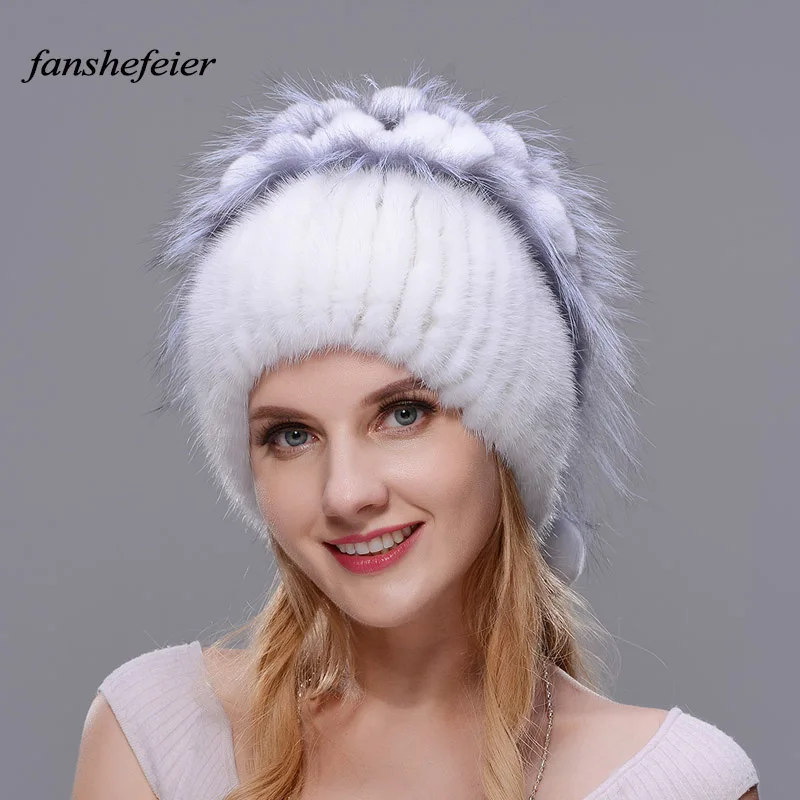 Шапка Fanshefeier женская меховая|Женские Skullies и шапочки| |