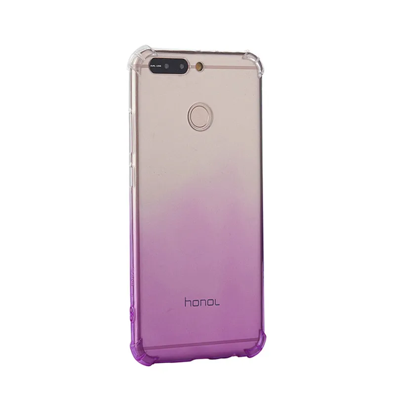 Силиконовый чехол для Huawei Honor V9 классические модные градиентные Blue-Ray Цвет мягкие