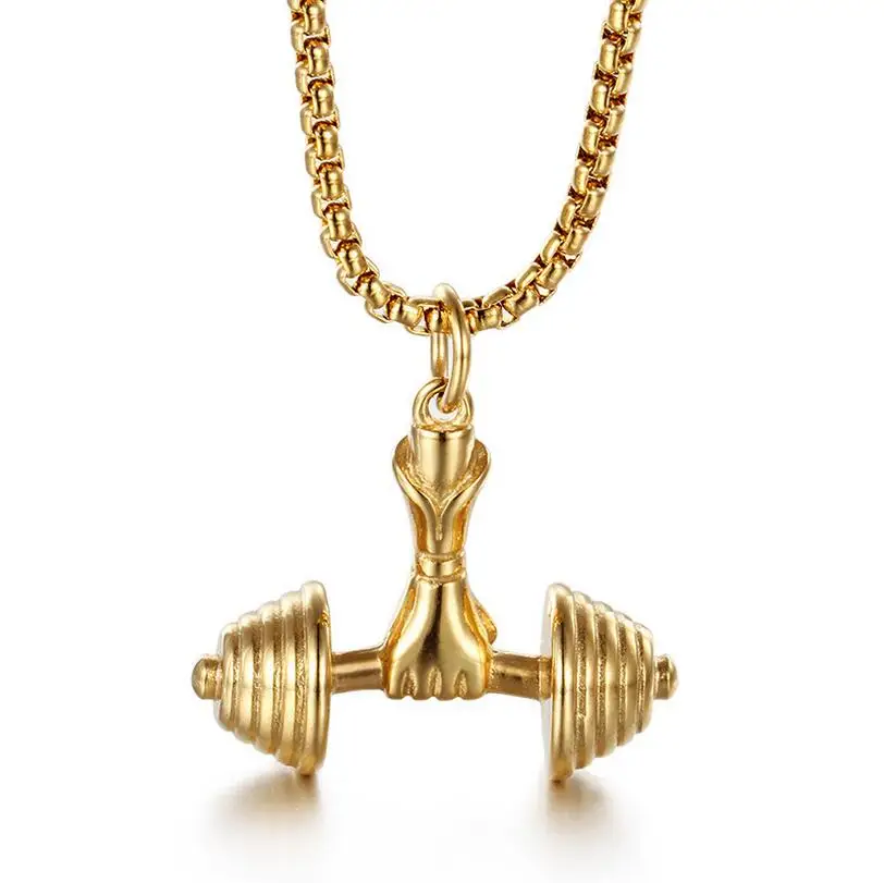 Ожерелье с подвеской в виде гантели из нержавеющей стали | Украшения и аксессуары