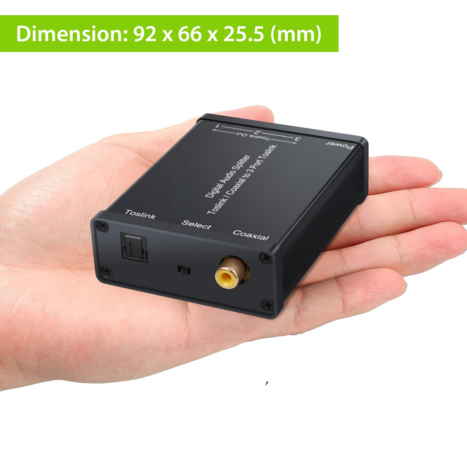eSYNiC 2x3 Toslink/Coaxial Switcher Splitter + USB Toslink Cable For Fit LPCM2.0 DTS Dolby-AC3 Optical Digital Audio |
