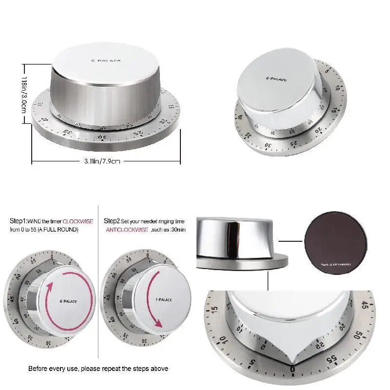 Кухонный таймер для приготовления пищи с магнитом ручной громкий сигнал тревоги