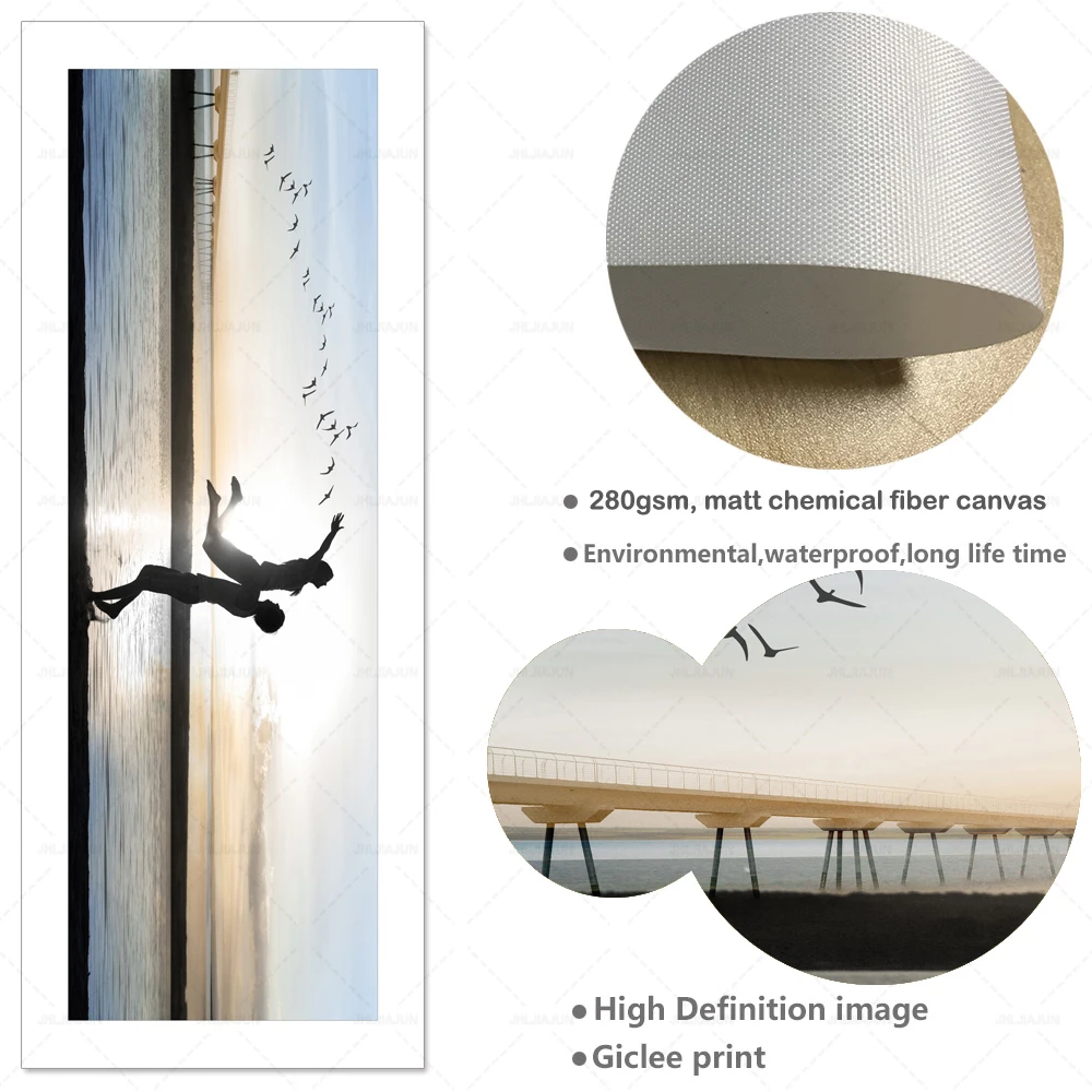 Sea Beach Coconut Tree Bus Sky Quote Landscape Wall Art Canvas Painting Nordic Posters And Prints Pictures For Living Room | Дом и сад