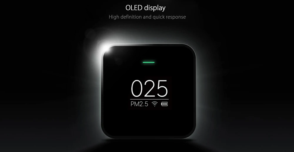 Xiaomi умный монитор качества воздуха PM2.5 детектор для дома oled-дисплей для Xiaomi очиститель воздуха для здоровья приложение управления