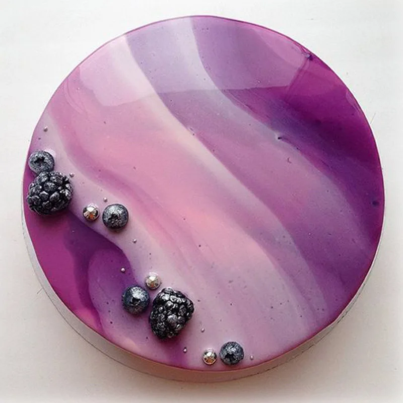 Круглая силиконовая форма для пирога формы коричневого шифона губка крема