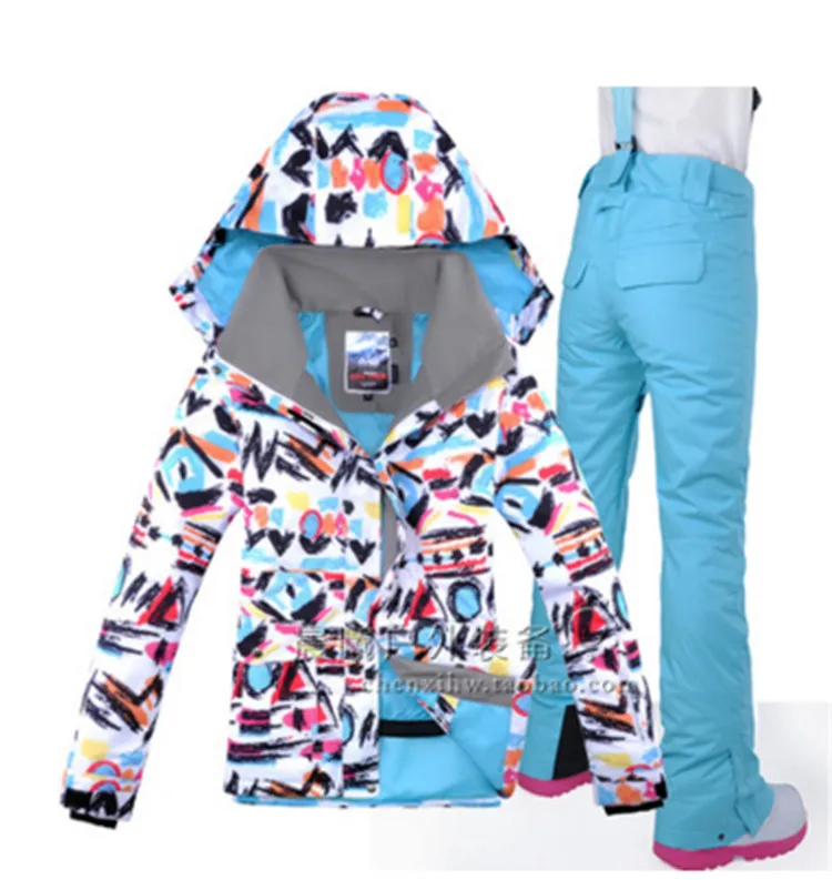 Женский горнолыжный костюм Gsou куртка и лыжные штаны для катания на сноуборде