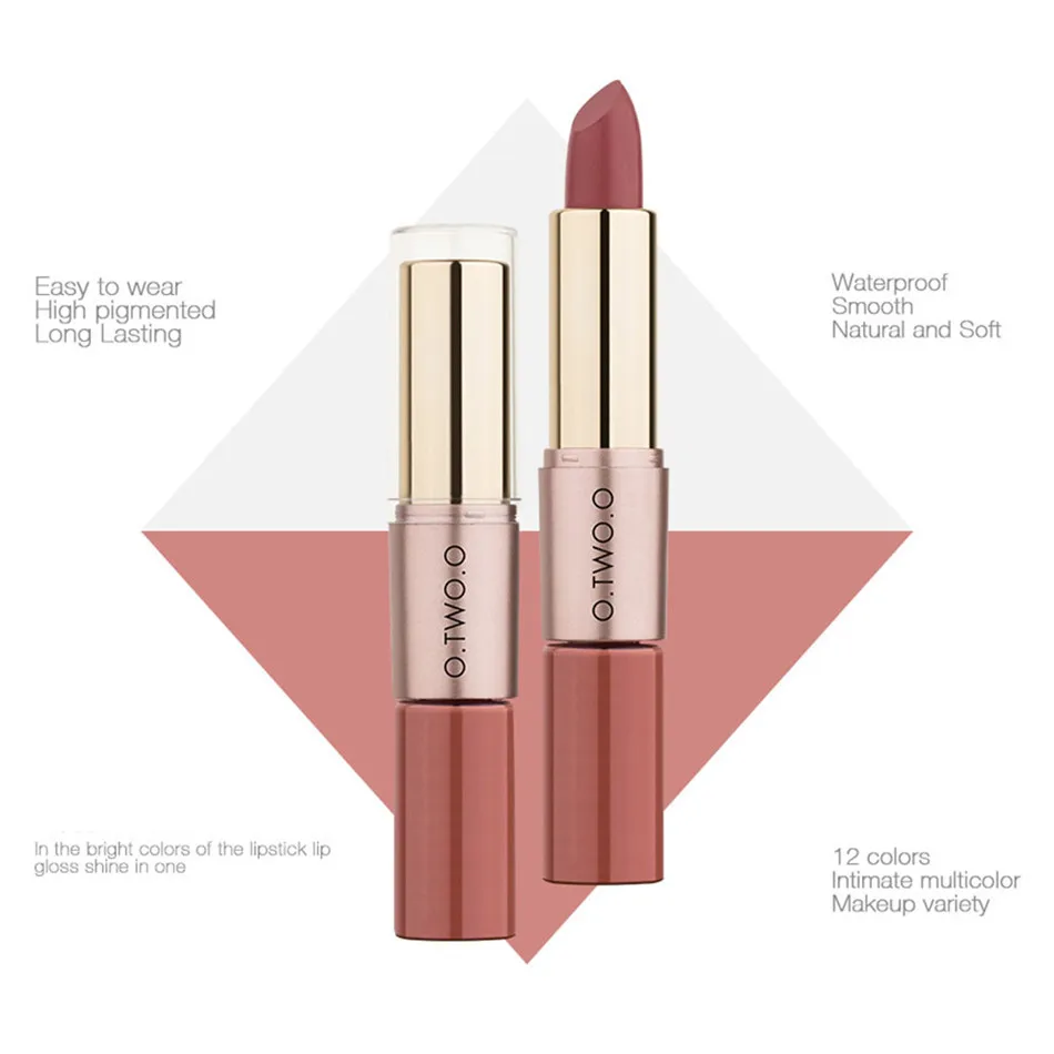 Длительный срок 2 в 1 сексуальная помада блеск для губ оттенок Косметика