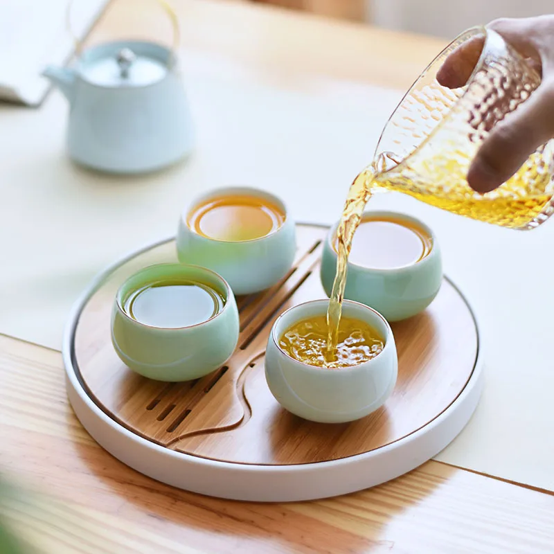 2 шт./лот короткие керамические фарфоровые чайные приборы для офиса Master Puer Oolong