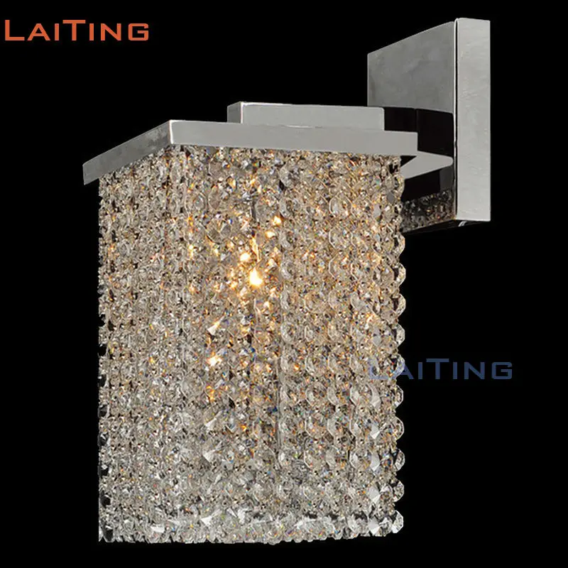 Осветительный светильник с тремя головками Современный хрустальный настенный