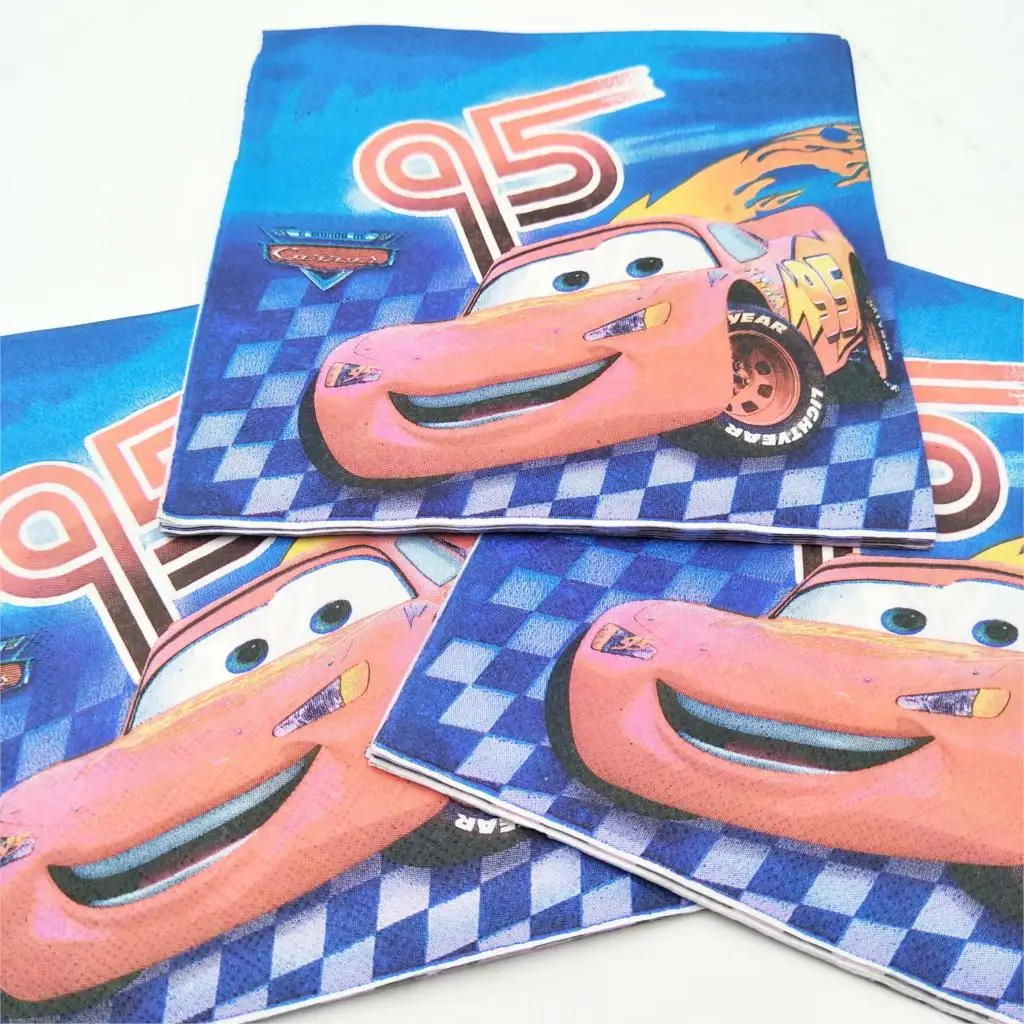 82 шт. скатерти DISNEY Lightning Mcqueen, принадлежности для дня рождения, Мультяшные одноразовые PE пластиковые, набор для вечеринки на день рождения
