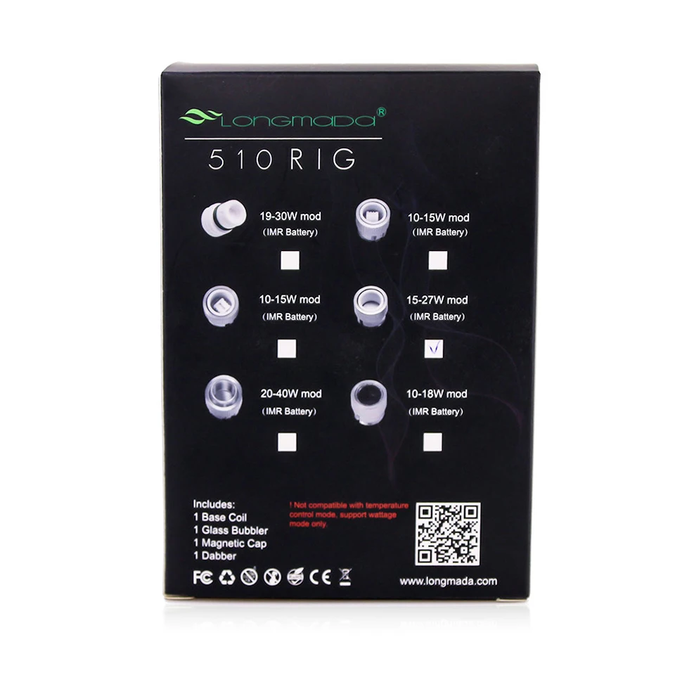 Оригинальный Longmada 510 Rig Кварцевые Керамические катушки стеклянный фильтр Dab