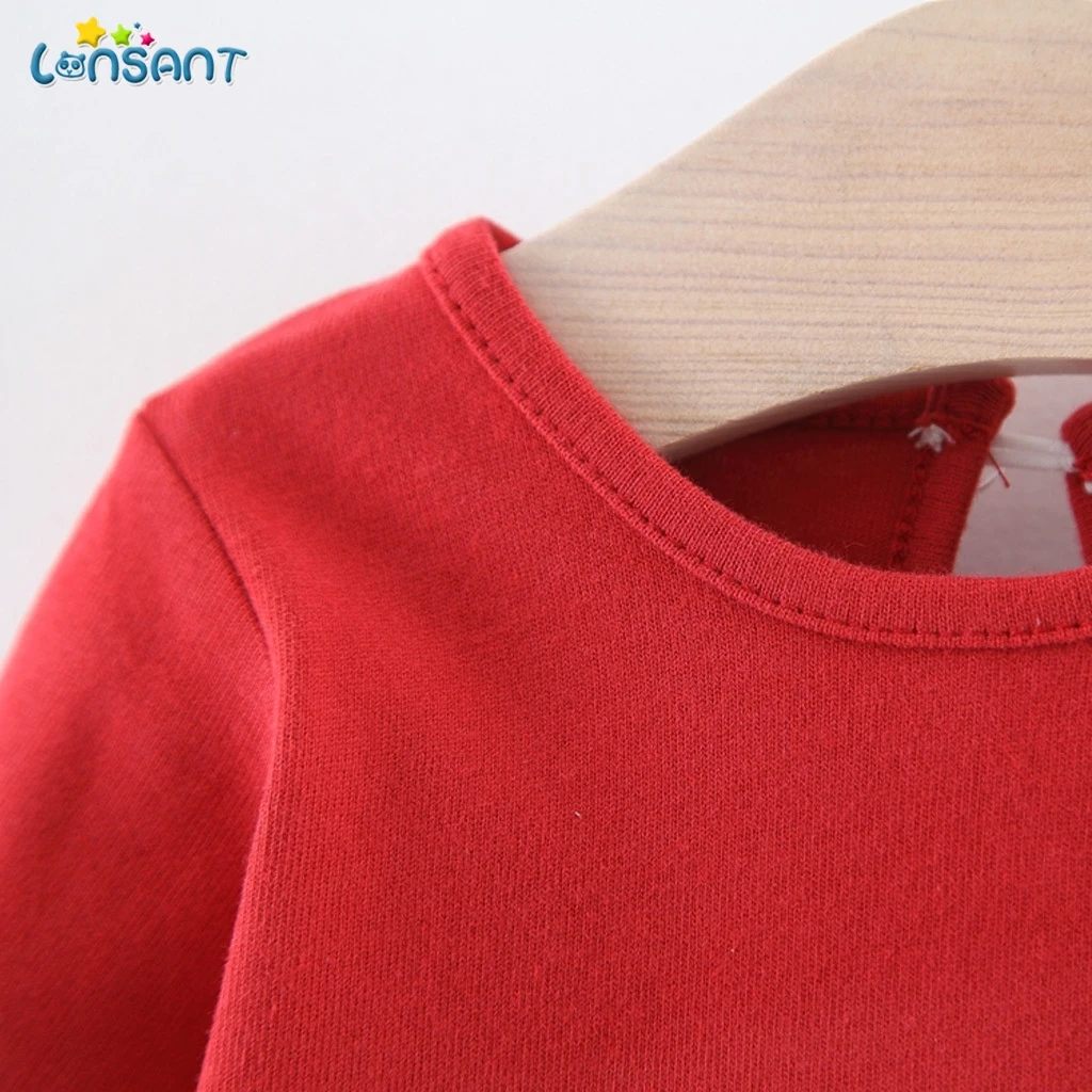 LONSANT Princess Girls Dress Children Long Sleeve Winter Autumn Baby Girl Party Dresses For Kids Clothes Christmas N30 | Мать и ребенок