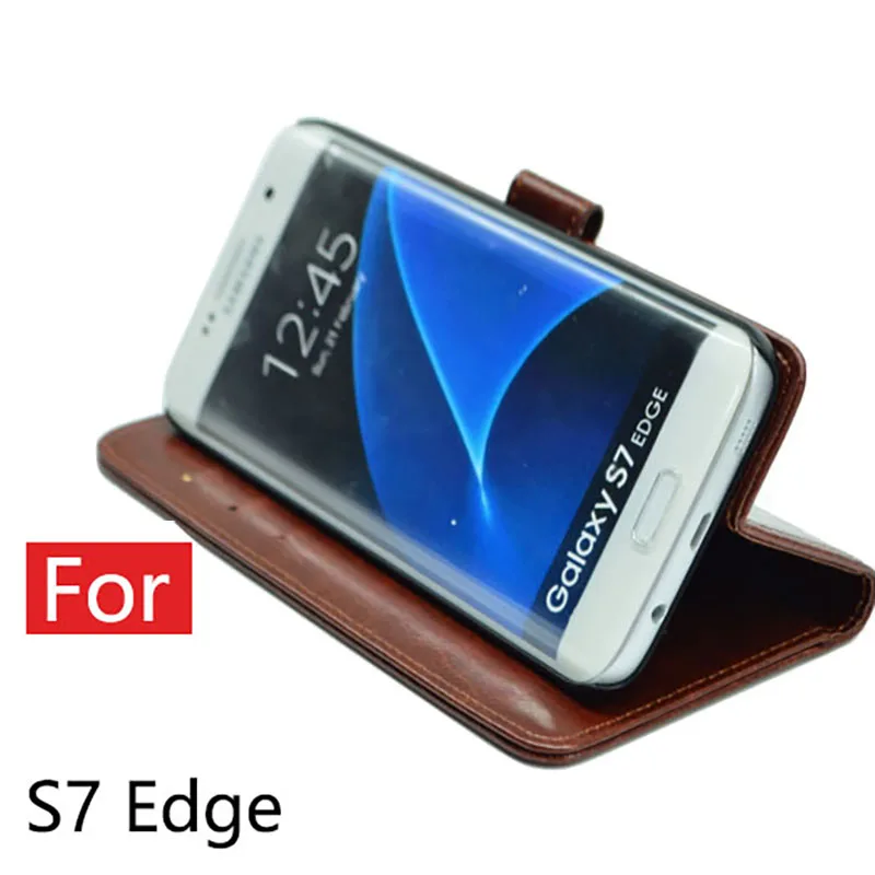 Кожаный чехол с откидной крышкой и подставкой для Samsung Galaxy S7 edge |