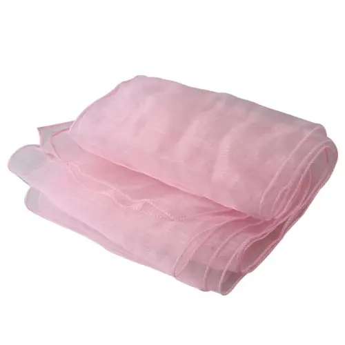 Чехол для стула из Розовой Органзы с поясом и бантом свадебной вечеринки 10