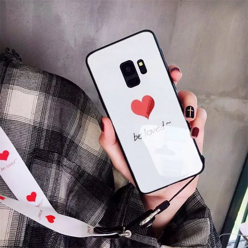 Чехол из закаленного стекла Be Love Heart + гибридная оправа ТПУ идеально подходит для