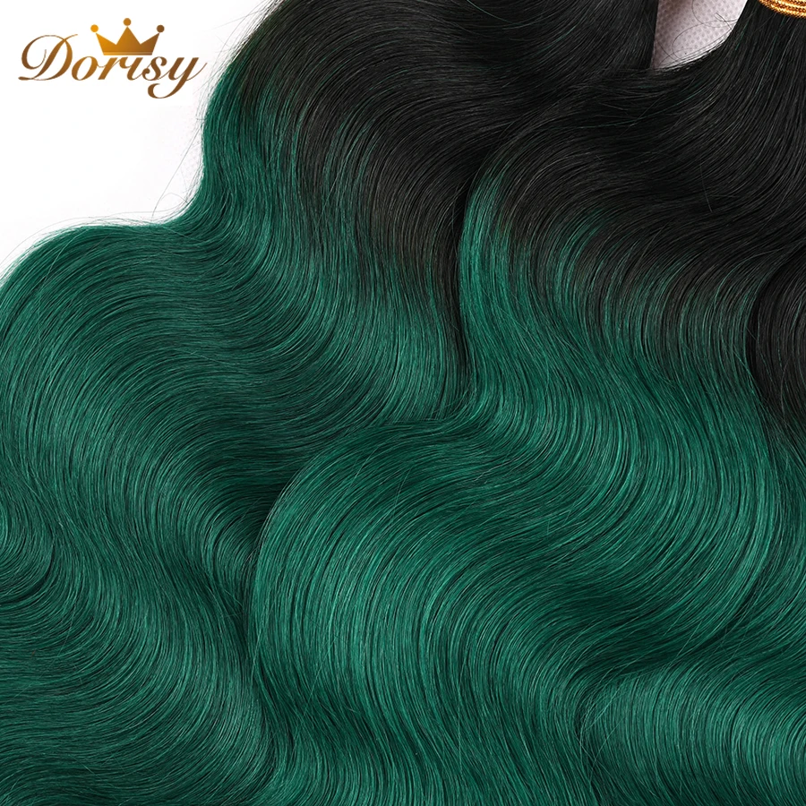 T1b зеленый пучки волос от светлого до темного цвета с закрытием человеческих