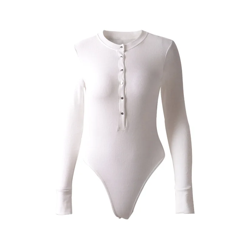 DANJEANER Sexy Bodysuit Women V Neck Long Sleeve Skinny Jumpsuit Ladies Plus Size Solid Playsuit Feminino Autumn Winter Tops