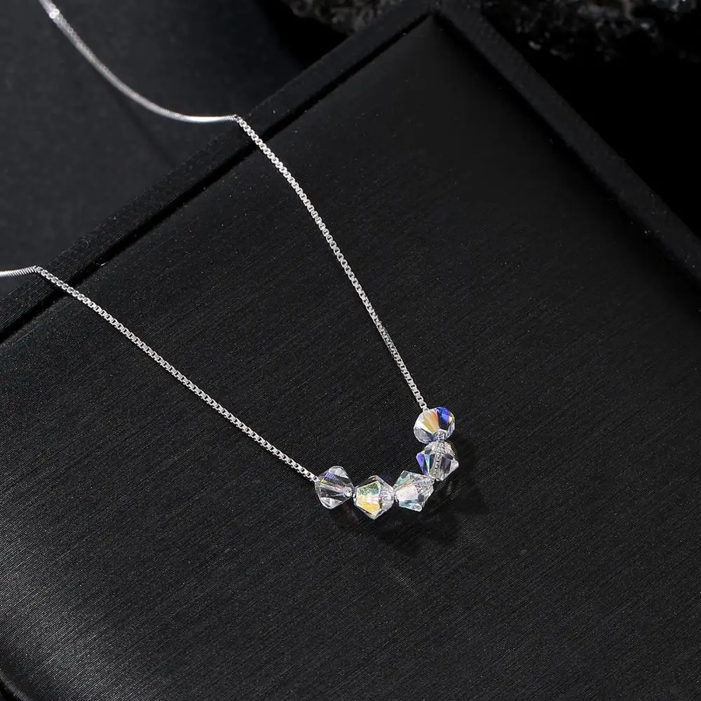 Ожерелья-подвески женские из серебра 925 пробы с кристаллами Swarovski | Украшения и