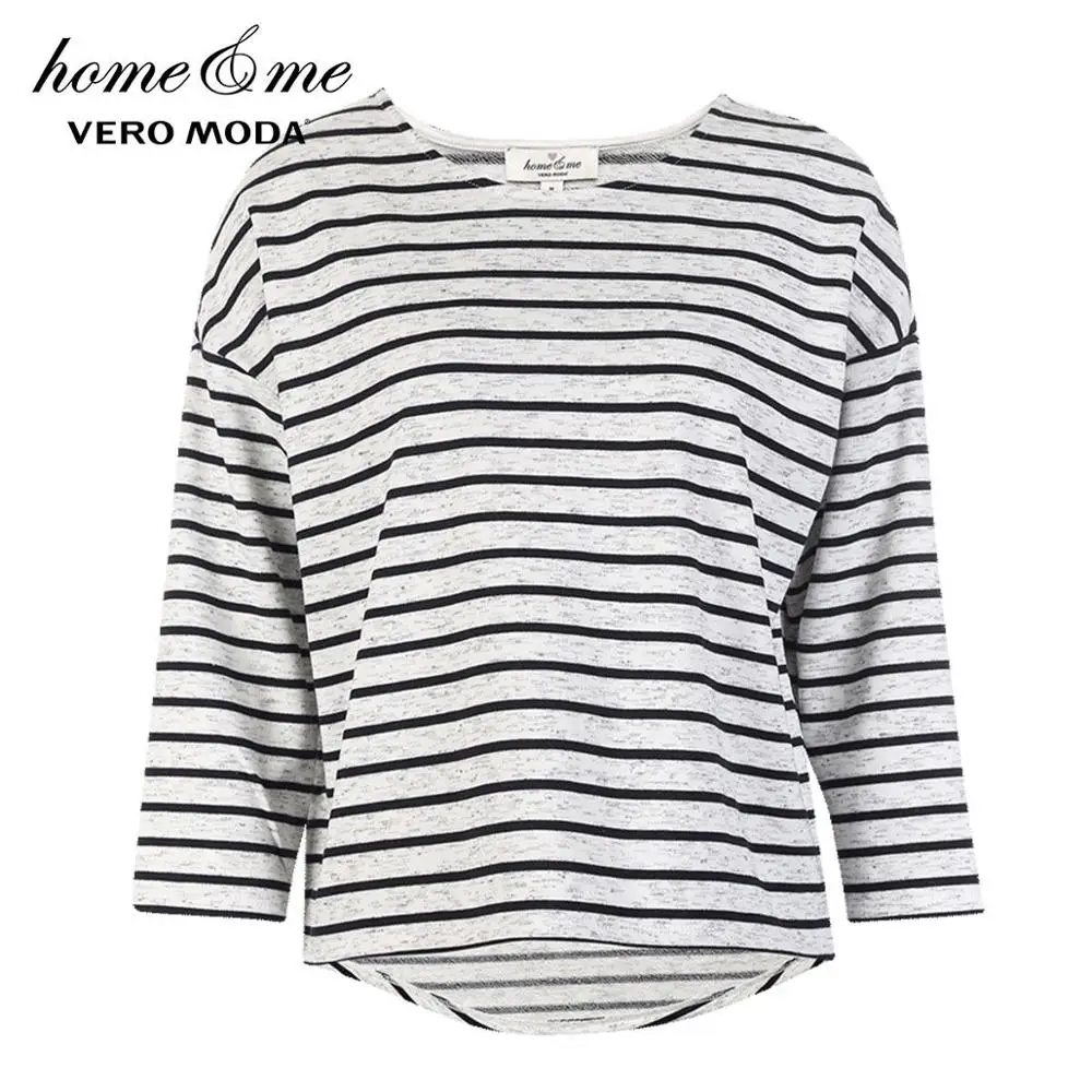 Lt. grey mel. Vero Moda Женская Полосатая прямая Пижама с открытыми плечами | 3181R3507 - Цвет: Lt. grey mel.