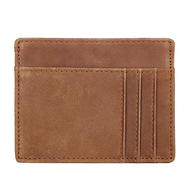 

Card Holder Wallet Men Leather Business Card Pack Slim Women ID Credit Card Holder Multi Color Money Purse R-8102