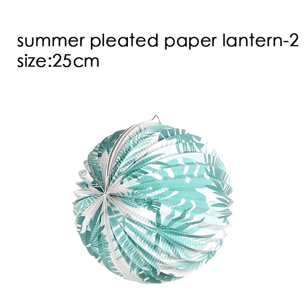 summer lantern-2 Тропический попугай украшения счастливое лето баннер фото реквизит Фламинго Пальмовые Листья фонари овсянка гирлянда воздушный шар в форме ананаса Luau - Цвет: summer lantern-2