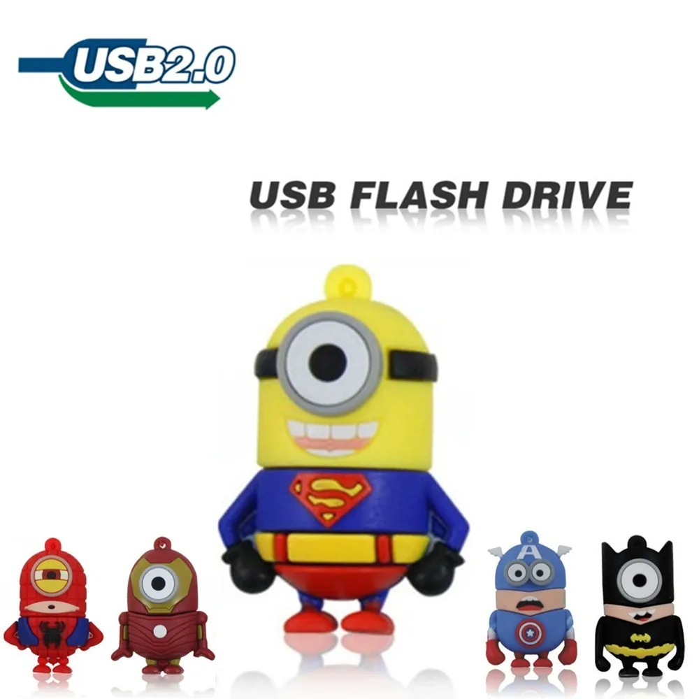 Карту флэш-памяти с интерфейсом usb 64 ГБ Флеш накопитель 32 Капитан Америка super hero 16