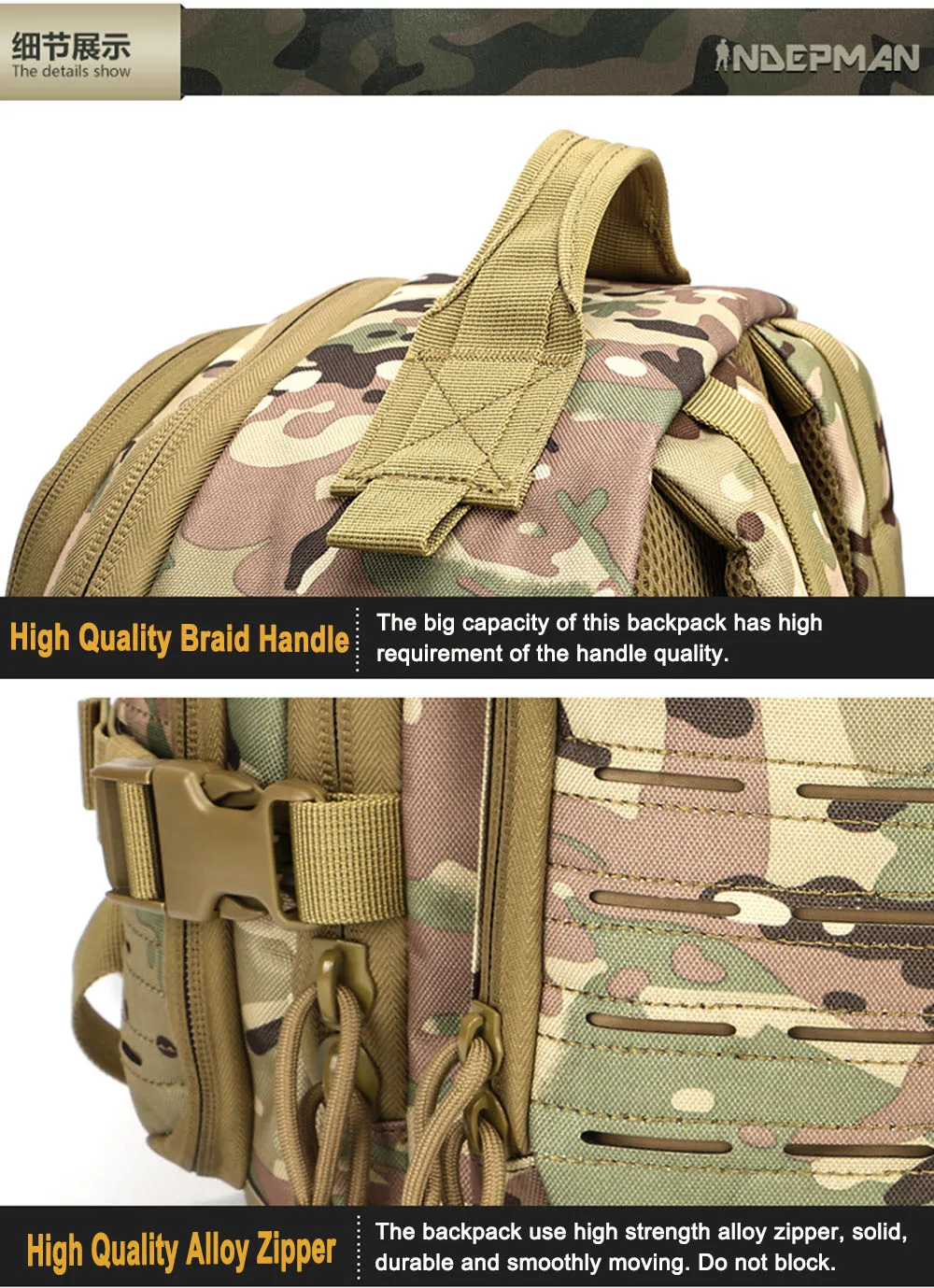 Прочный Камуфляжный Тактический вместительный Рюкзак Molle висячая система разбрызгивание воды устойчивый охотничий туристический рюкзак