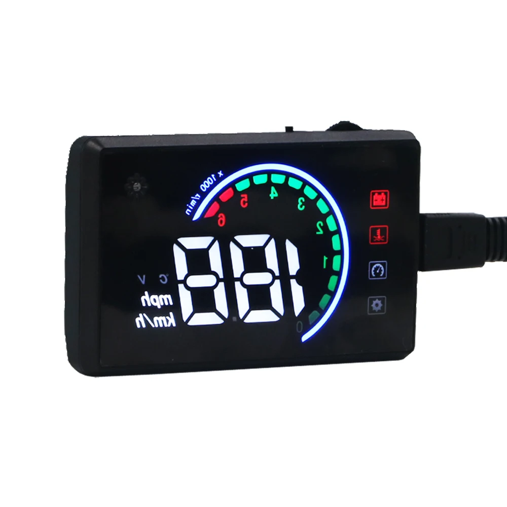 EANOP A08 HUD Head дисплей Автомобильный спидометр OBD II скоростной проектор для