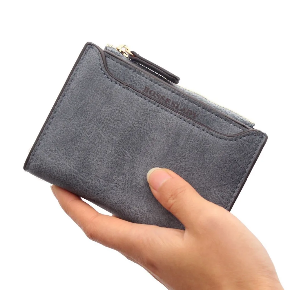 High quality matte PU leather Womens Wallets Purses female letter purse zipper coin wallet multifunction Ladies card holders 25# | Багаж и