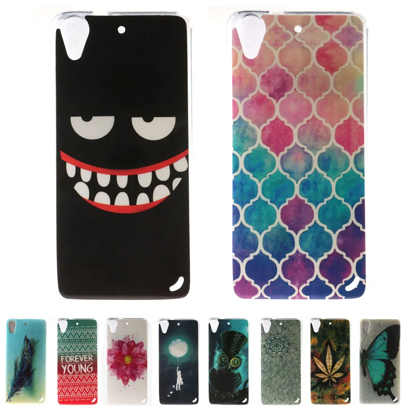 For HTC Desire 650 Case Cartoon Painting TPU Soft Cover Dual Sim Silicone Back Phone |