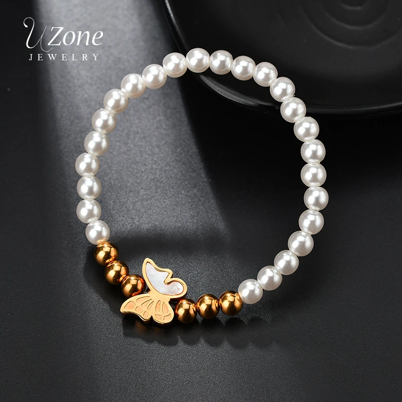 Браслет UZone женский из титановой стали браслет с бабочкой сердцем и маской для