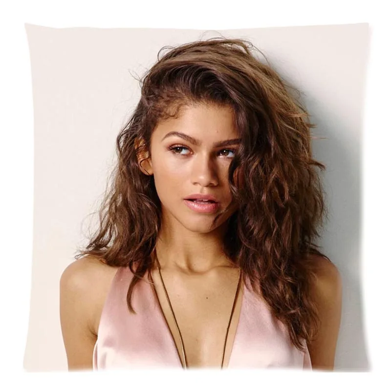 Мягкий полиэфирный квадратный Чехол на подушку для автомобильного стула Zendaya 45x45
