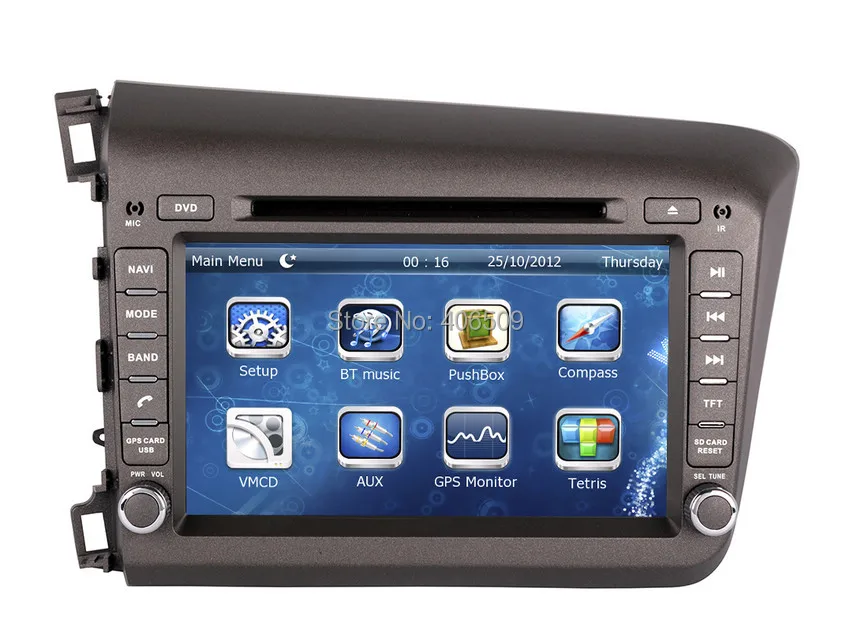 8 &quotголовное устройство автомобиля DVD плеер для Honda Civic левой стороны привода 2012