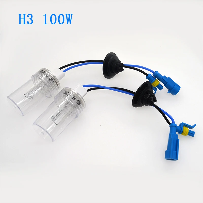 Высокая Мощность 100 Вт xenon HID лампы 12 V 24 V 100 W керамика H1 H3 H7 H11 9005 9006 D2H HID лампы 4300 K 6000 K для автомобильных фар 100 Вт xenon HID комплект