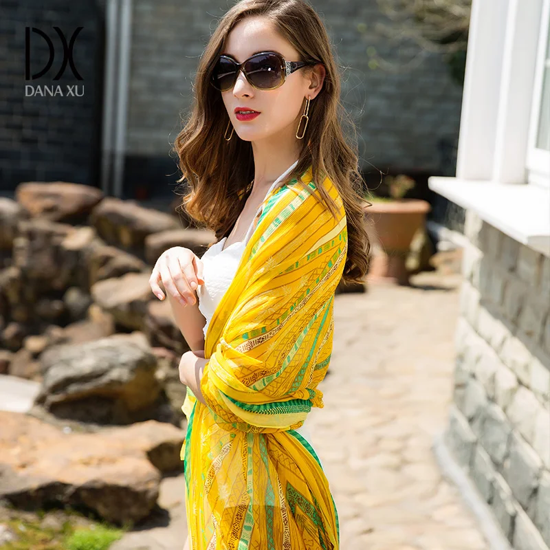 245*110cm Silk Scarf Luxury Brand Women Shawls New Fashion Long Yellow Airplane Pure Bandana Scarves Blanket Hijab Face Shield |
