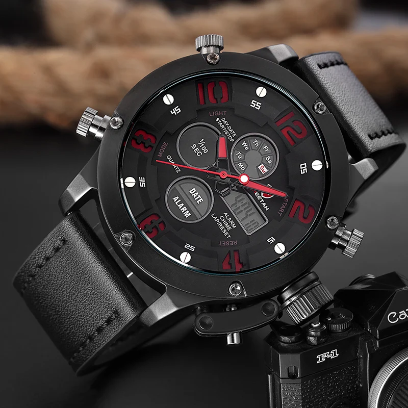 2017 New Luxury Top Brand CHEETAH Fashion Sports Men's Quartz Digital LED Clock Men Army Military Wrist watch Relogio Masculino |