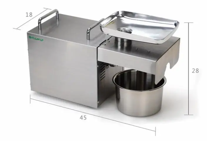 

Fast shipping 110V 220V Stainless steel Sunflower oil machine cold press coconut oil extractor machine hand operated oil press