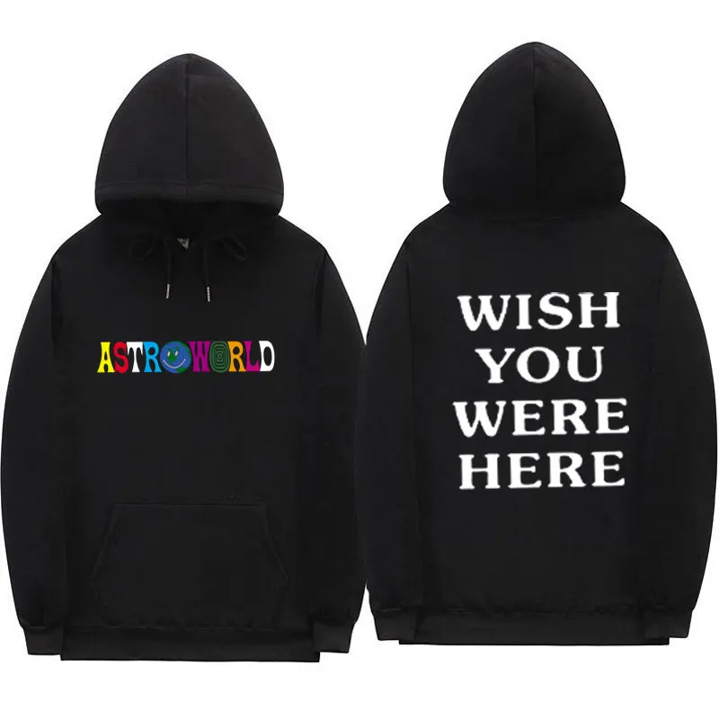 Трэвисс Скотт ASTROWORLD WISH YOU WAS HERE толстовки модные буквы ASTROWORLD Толстовка уличная Мужская Женская пуловер Толстовка